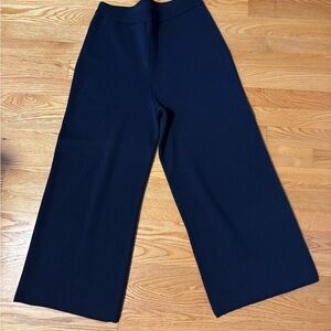 J. Crew navy cropped sweater wide leg pants size small